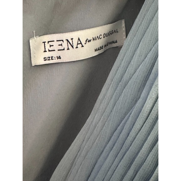 NWT MAC DUGGAL 49595 Blue Flutter Sleeve Ruffle Tiered Gown Light Blue 14 - $398 - Picture 5 of 7